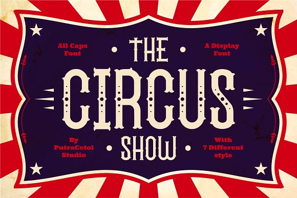 The Circus Show – Display Font素材中国精选英文字体