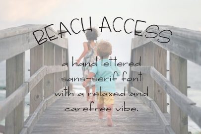 Beach Access Font16设计网精选英文字体