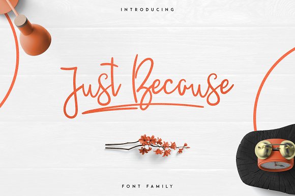 JustBecause font family16设计网精选英文字体