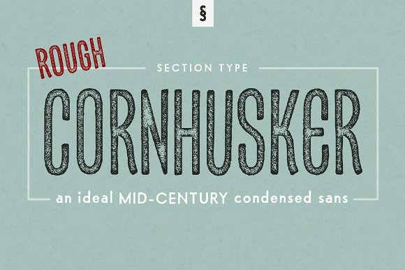 Cornhusker Rough | Condensed Font素材中国精选英文字体