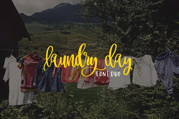 Laundry Day Font Duo16设计网精选英文字体