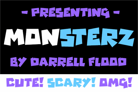 Monsterz font16图库网精选英文字体