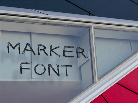 Marker Font16图库网精选英文字体