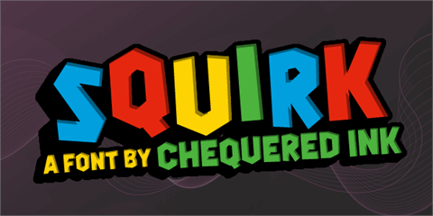 Squirk font16素材网精选英文字体