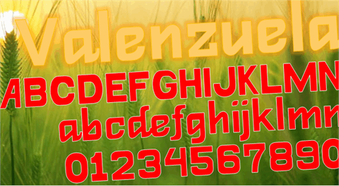 Valenzuela font素材中国精选英文字体