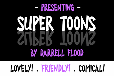 Super Toons font16图库网精选英文