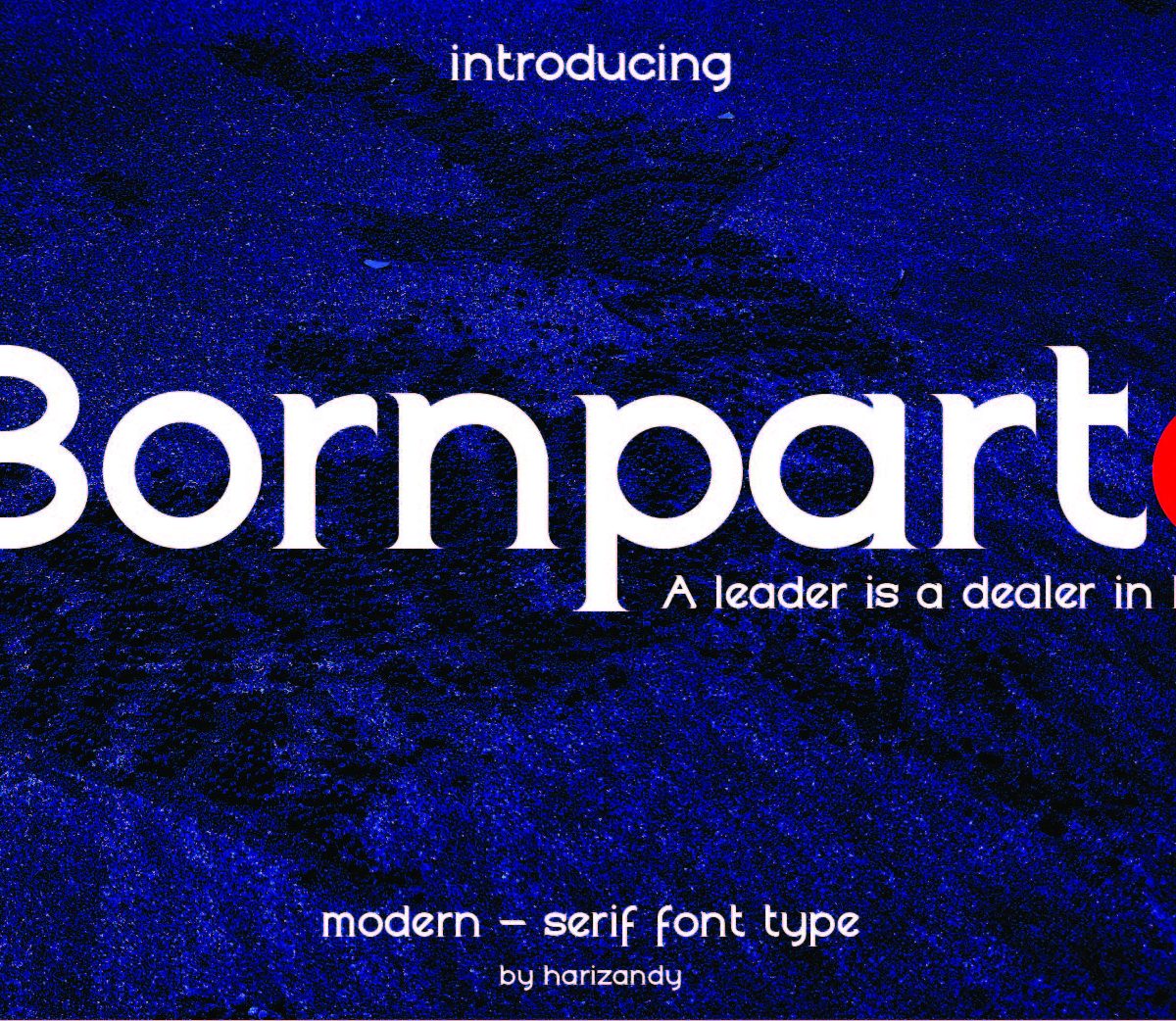 Bornparte Regular Font16设计网精选英文字体