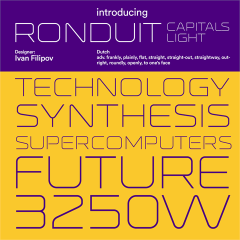 Ronduit Capitals Light font16设计网精选英文字体