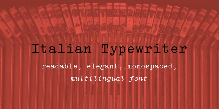 Italian Typewriter Font Family16图库网精选英文字体