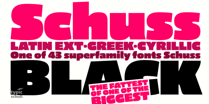 Schuss Sans CG Poster Black Font16设计网精选英文字体