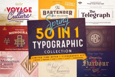 50 in 1 Typographic Kit16设计网精选英文字体