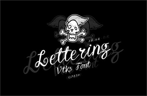 Vtks Lettering font16设计网精选英文字体