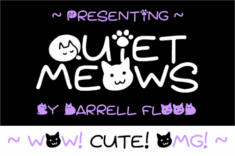 Quiet Meows font16设计网精选英文字体