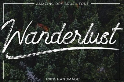 Wanderlust – Dry brush font16素材网精选英文字体
