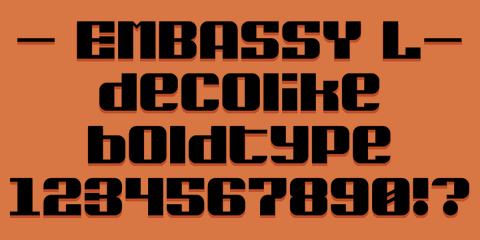 Embassy L font素材中国精选英文字体