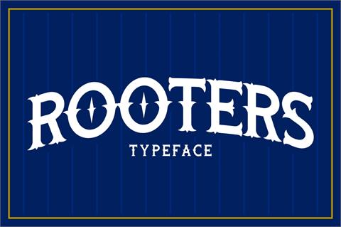 Rooters font16素材网精选英文字体