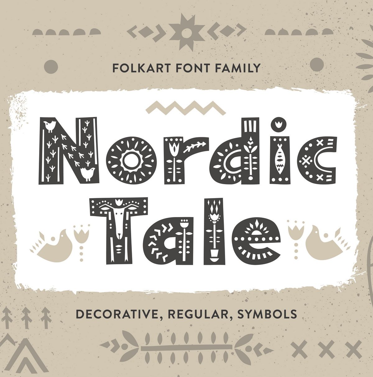 Nordic Tale – Folkart Font FamilyOther Font素材中国精选英文字体