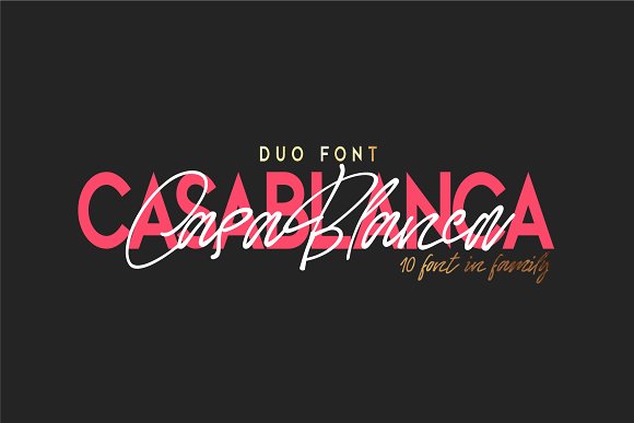 Casablanca. Font Duo素材中国精选英文字体
