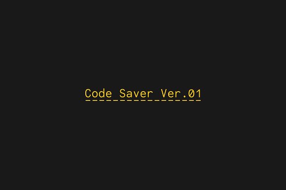 Code Saver Font16图库网精选英文字体