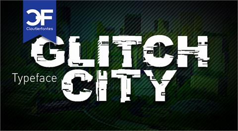 CF Glitch City font16设计网精选英文字体