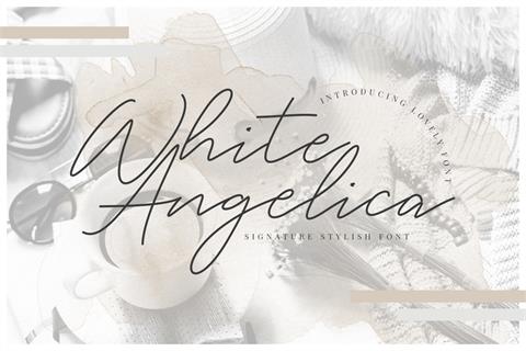 White Angelica font16图库网精选英文字体