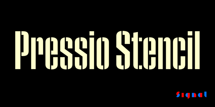 Pressio Stencil Font Family16设计网精选英文字体