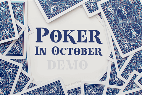 Poker In October Demo font16图库网精选英文字体