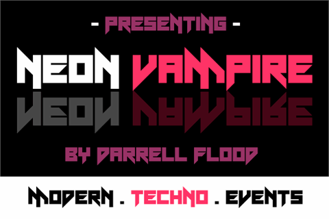 Neon Vampire font16设计网精选英文字体