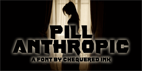 Pill Anthropic font16素材网精选英文字体