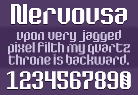 Nervousa font16设计网精选英文字体