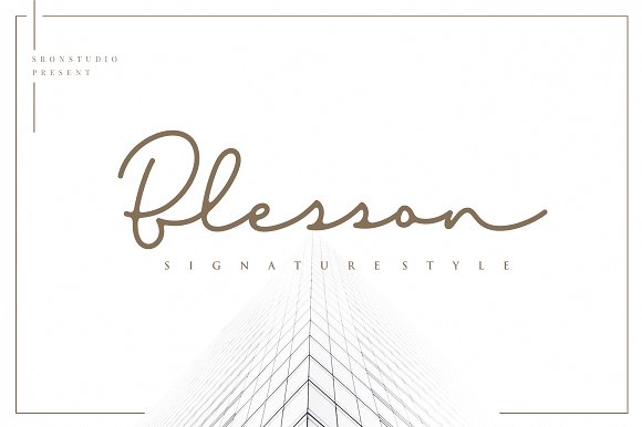 Blesson Signature Font16素材网精选英文字体
