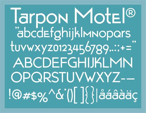 TarponMotel font16设计网精选英文字体
