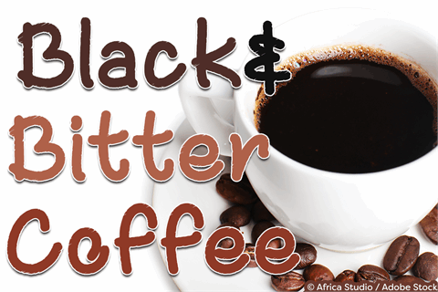 Black and Bitter Coffee font16设