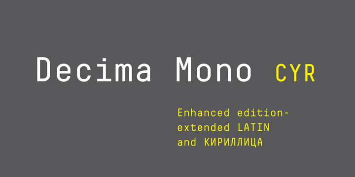 Decima Mono Cyrillic Font Family普贤居精选英文字体