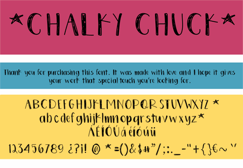ChalkyChuck font16素材网精选英文字体