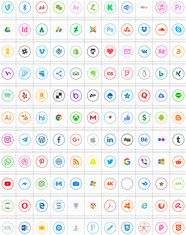 Icons Social Media 2 font素材中国精选英文字体