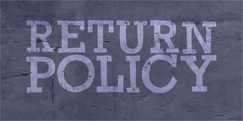 Return Policy DEMO font16素材网精选英文字体