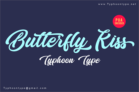 Butterfly Kiss – Personal Use font普贤居精选英文字体