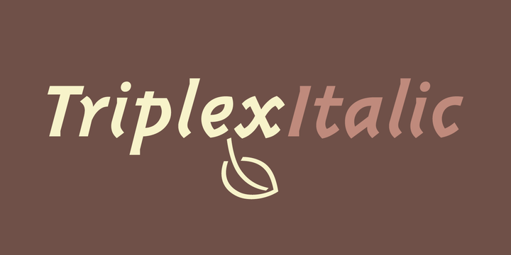 Triplex Italic Font Family素材中国精选英文字体