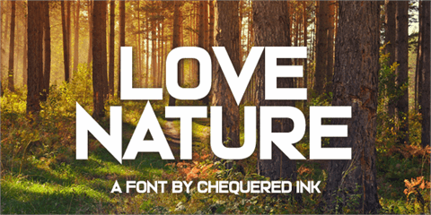 Love Nature font素材天下精选英文字体