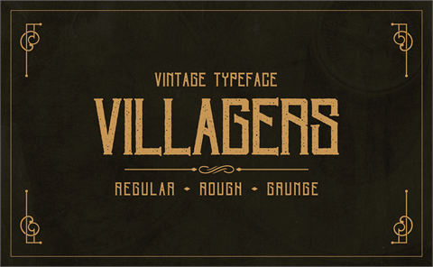Villagers font16设计网精选英文字体