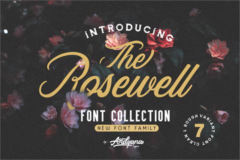 RosewellBLKRGH Demo font16设计网精选英文字体