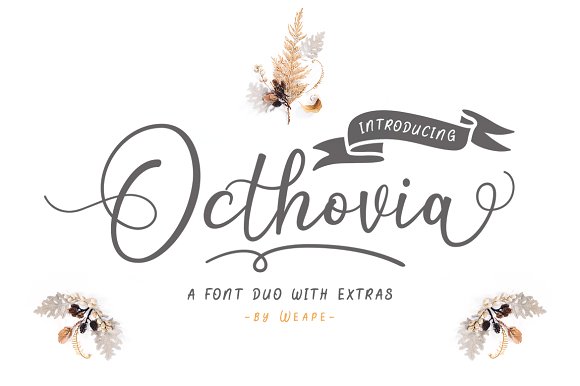 Octhovia Font Duo and Extras16设计网精选英文字体
