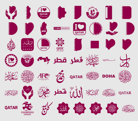 Font Color Qatar font素材中国精