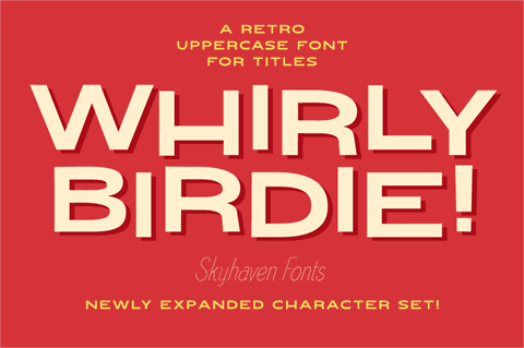 Whirly Birdie font素材中国精选英文字体