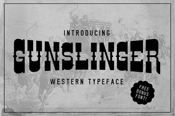 NEW! Gunslinger Typeface16图库网精选英文字体