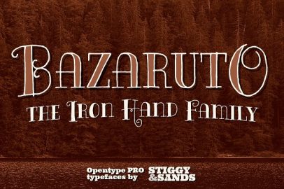 Bazaruto Iron Hand Family16设计网精选英文字体