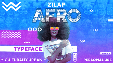 Zilap Afro font16图库网精选英文