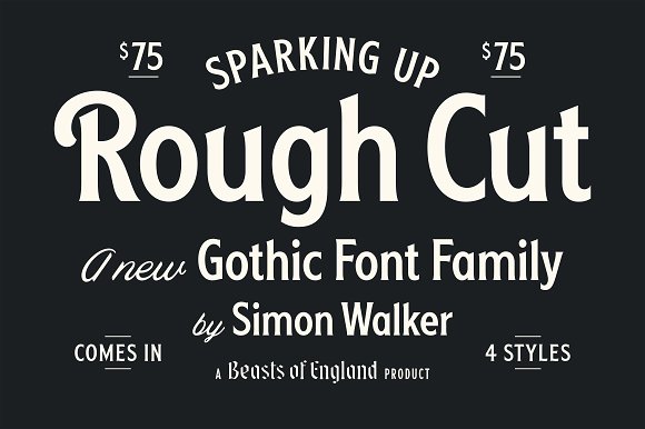 Rough Cut16设计网精选英文字体