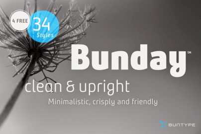 Bunday Clean Font Family素材中国精选英文字体